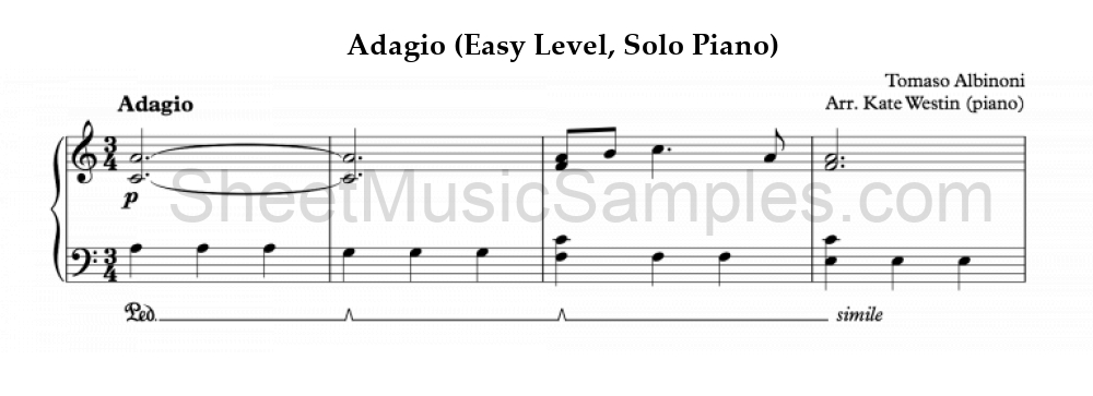 Adagio (Easy Level, Solo Piano)