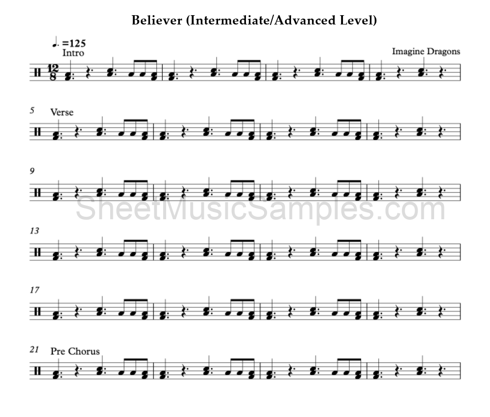 Believer (Intermediate/Advanced Level)