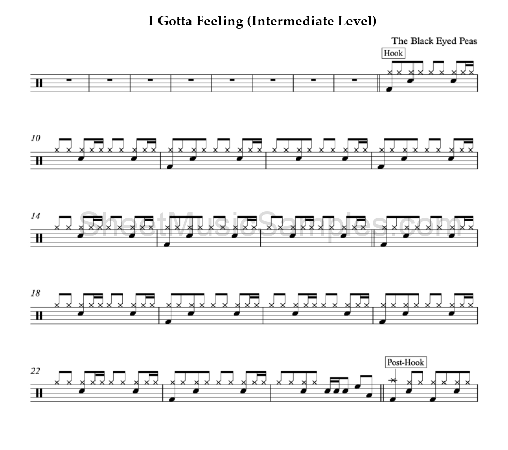 I Gotta Feeling (Intermediate Level)