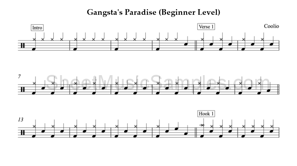 Gangsta's Paradise (Beginner Level)