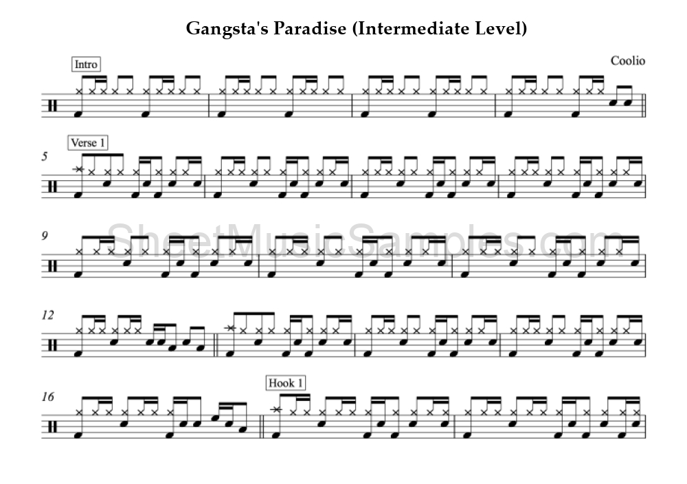 Gangsta's Paradise (Intermediate Level)