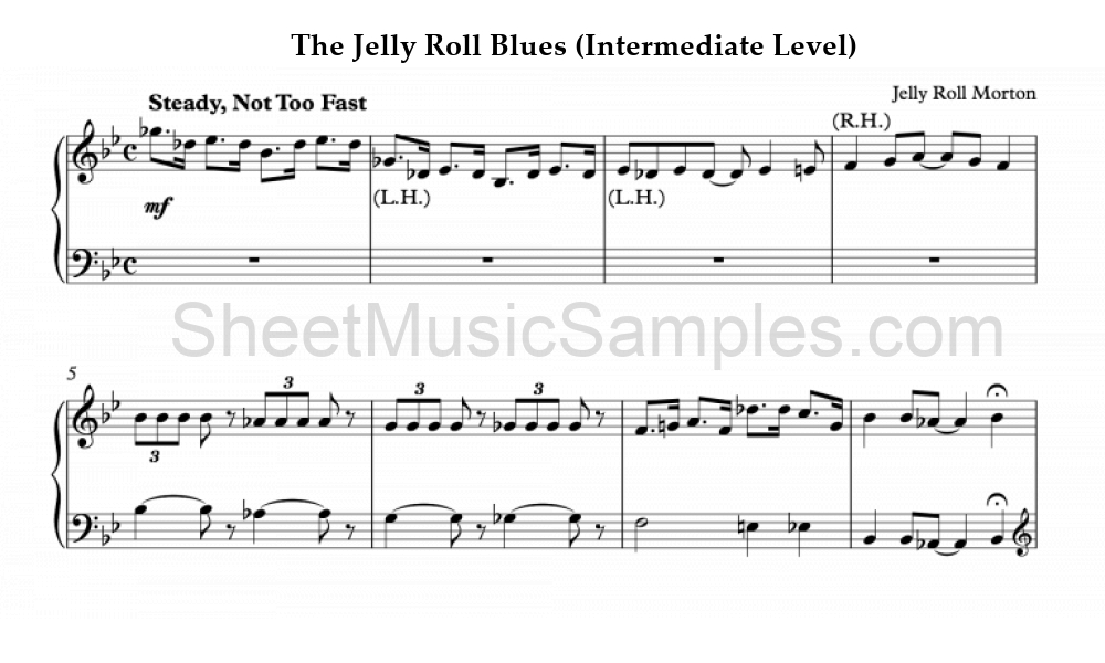 The Jelly Roll Blues (Intermediate Level)