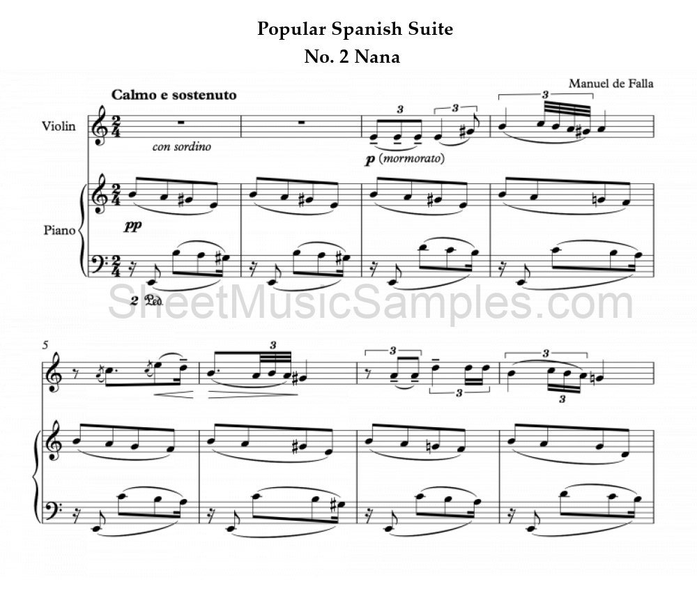 Popular Spanish Suite - No. 2 Nana