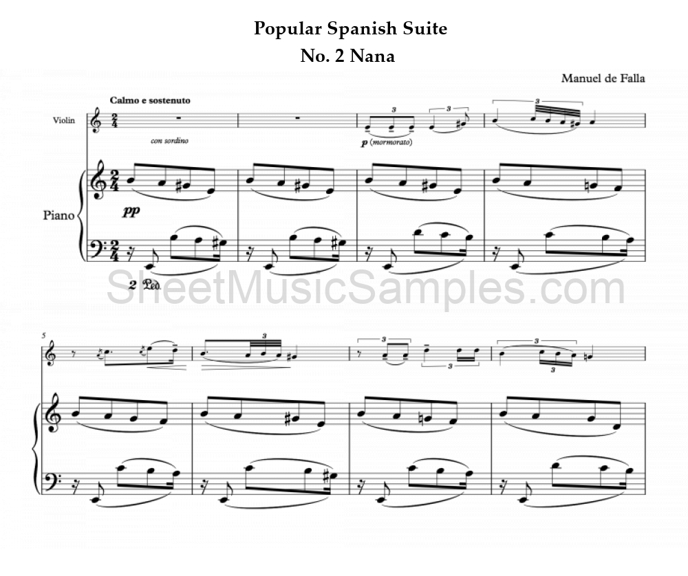 Popular Spanish Suite - No. 2 Nana