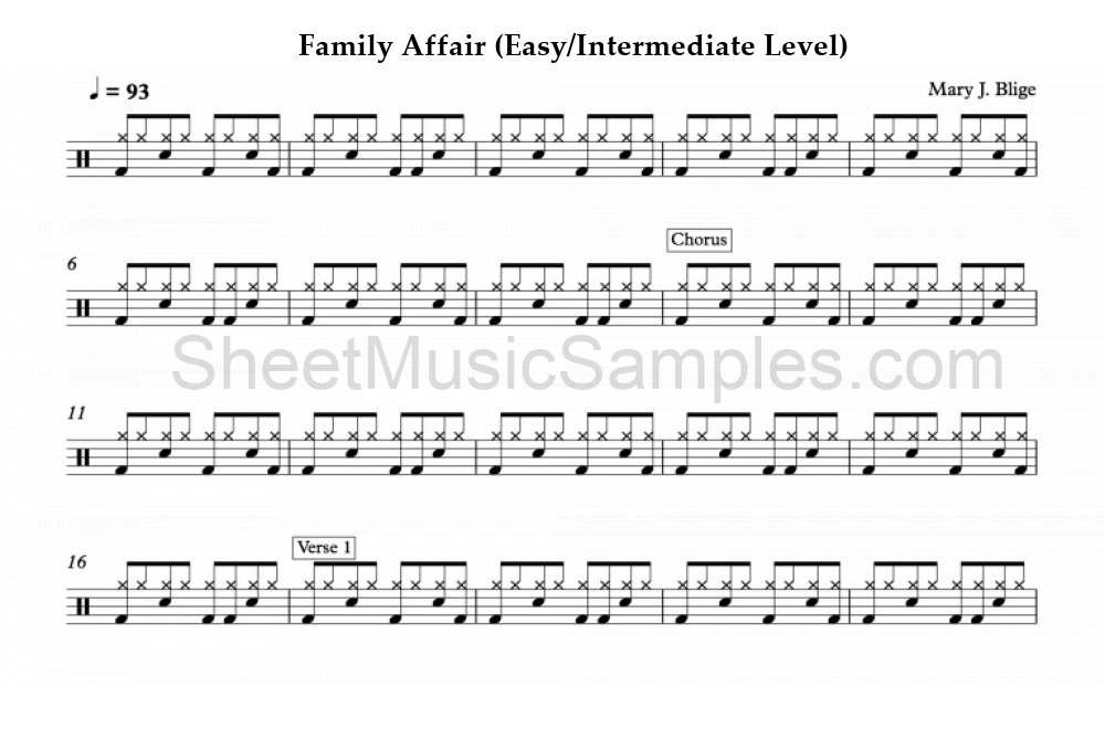 Family Affair (Easy/Intermediate Level)