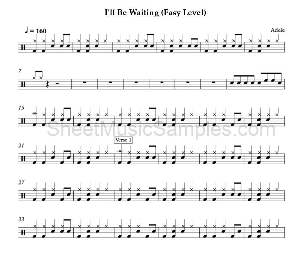 I'll Be Waiting (Easy Level)