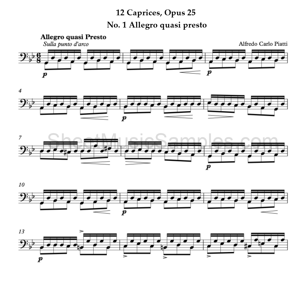 12 Caprices, Opus 25 - No. 1 Allegro quasi presto