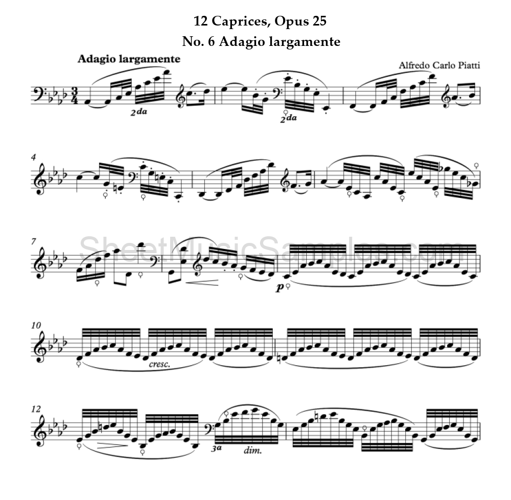 12 Caprices, Opus 25 - No. 6 Adagio largamente