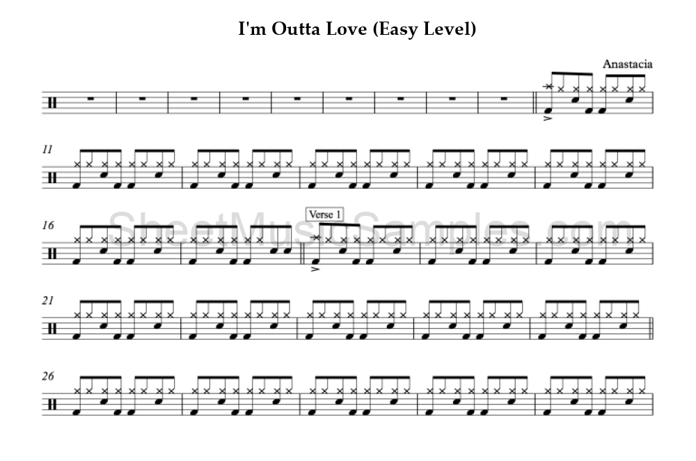 I'm Outta Love (Easy Level)