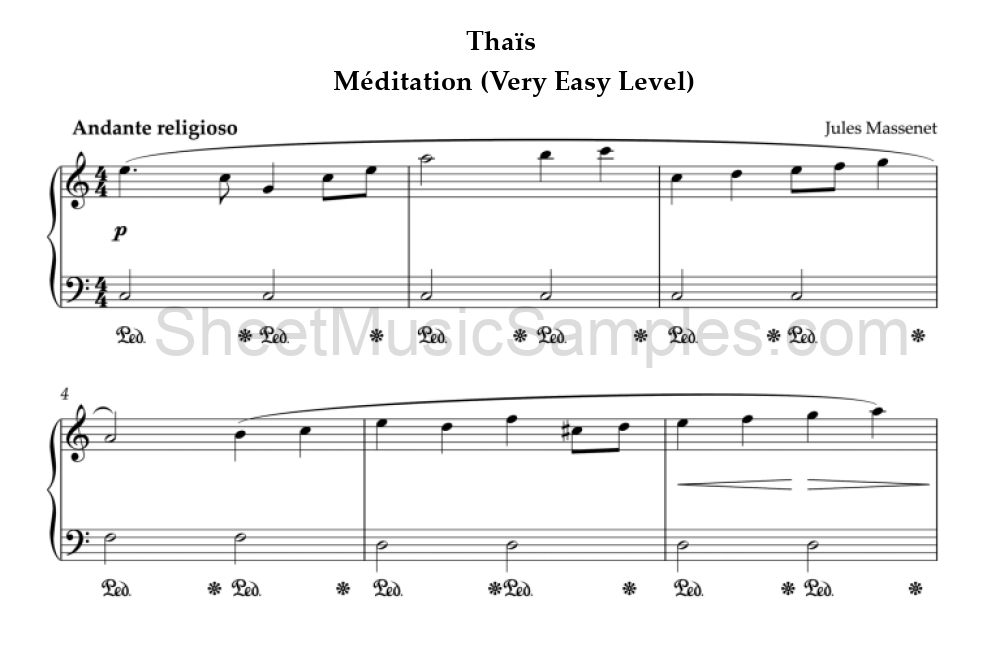 Thaïs - Méditation (Very Easy Level)