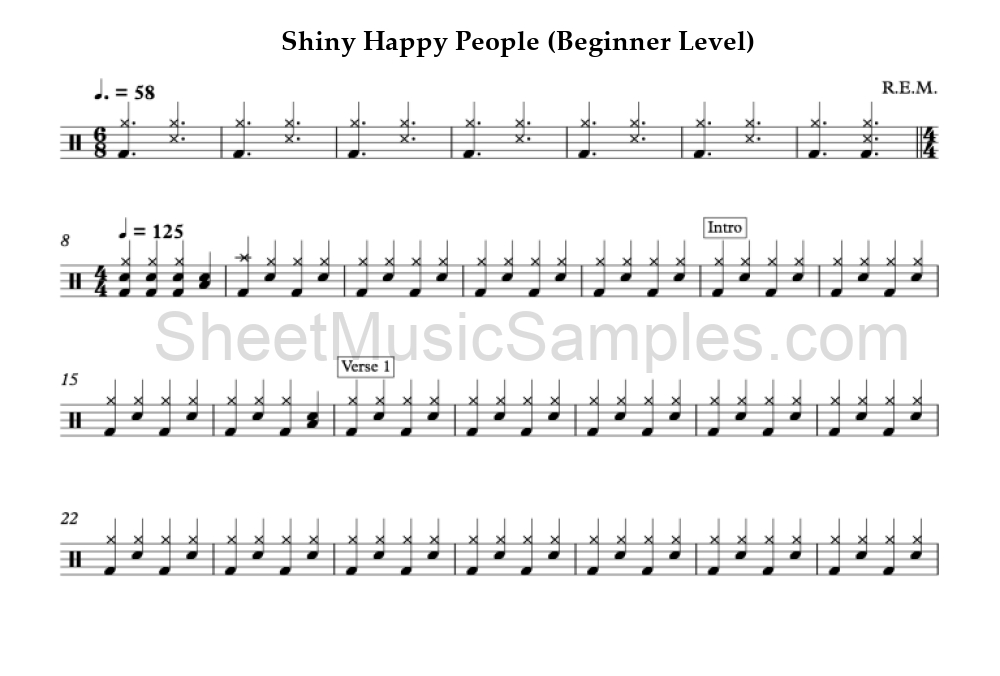 Shiny Happy People (Beginner Level)