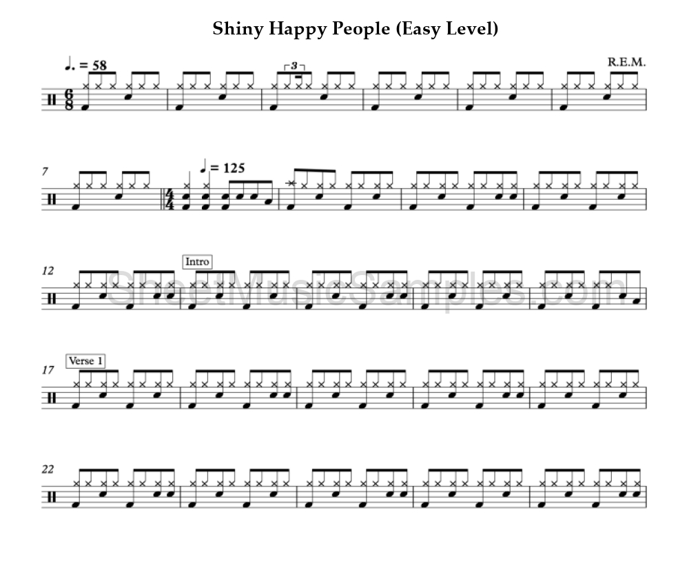 Shiny Happy People (Easy Level)