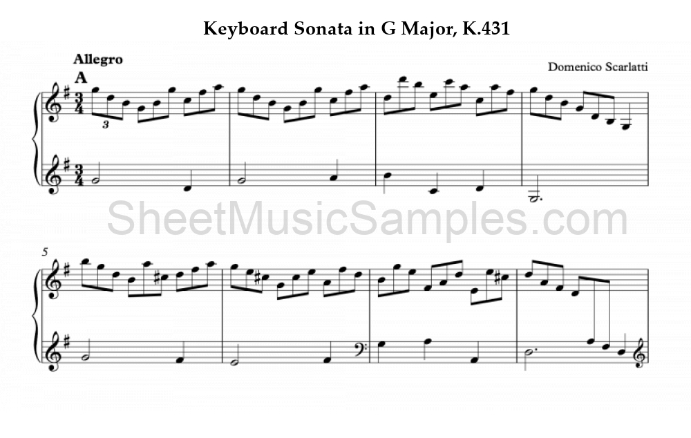 Keyboard Sonata in G Major, K.431