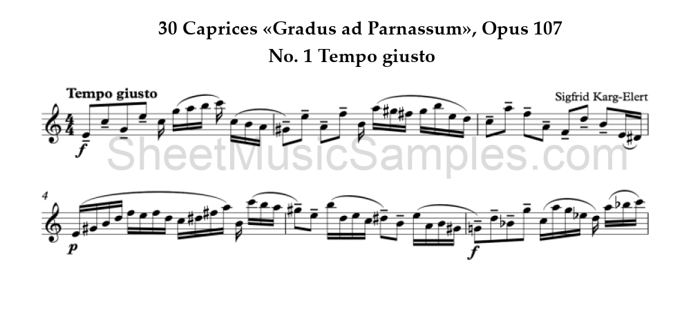 30 Caprices «Gradus ad Parnassum», Opus 107 - No. 1 Tempo giusto