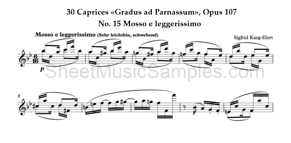 30 Caprices «Gradus ad Parnassum», Opus 107 - No. 15 Mosso e leggerissimo