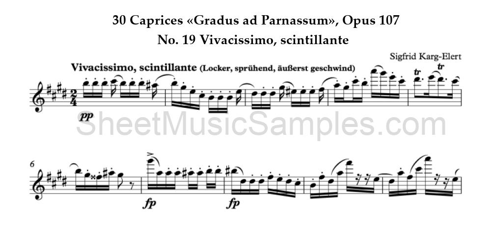 30 Caprices «Gradus ad Parnassum», Opus 107 - No. 19 Vivacissimo, scintillante