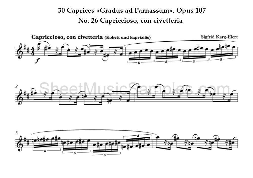 30 Caprices «Gradus ad Parnassum», Opus 107 - No. 26 Capriccioso, con civetteria