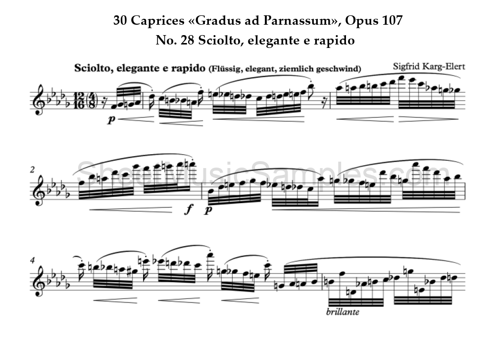 30 Caprices «Gradus ad Parnassum», Opus 107 - No. 28 Sciolto, elegante e rapido