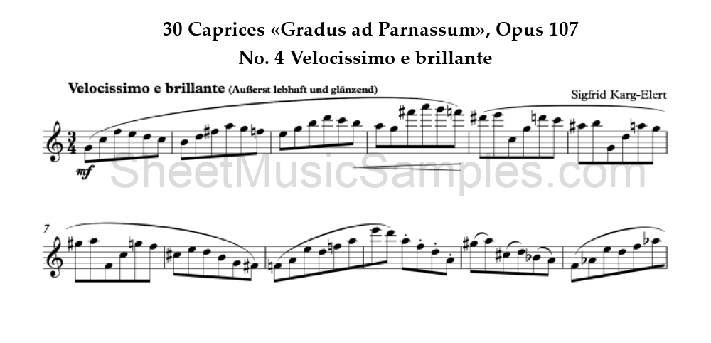 30 Caprices «Gradus ad Parnassum», Opus 107 - No. 4 Velocissimo e brillante