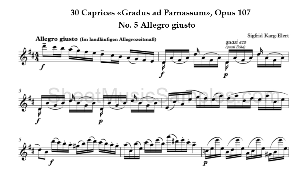 30 Caprices «Gradus ad Parnassum», Opus 107 - No. 5 Allegro giusto