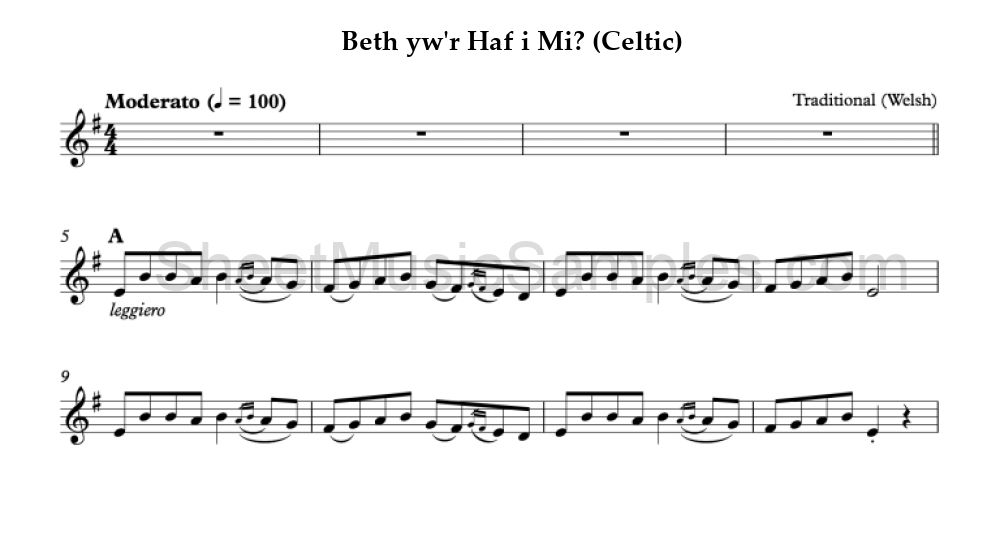 Beth yw'r Haf i Mi? (Celtic)