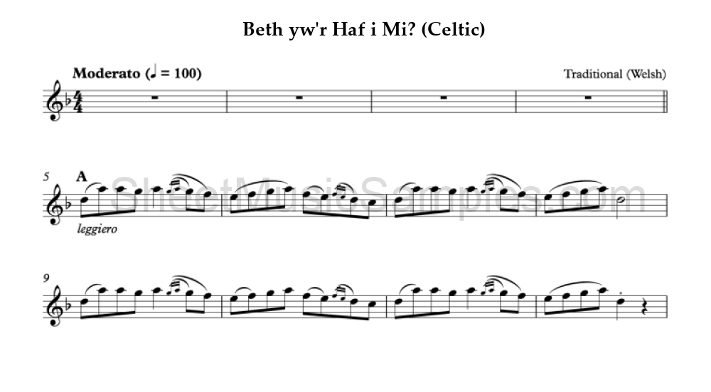 Beth yw'r Haf i Mi? (Celtic)