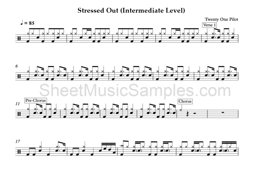 Stressed Out (Intermediate Level)