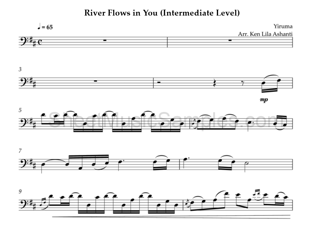 River Flows in You (Intermediate Level)