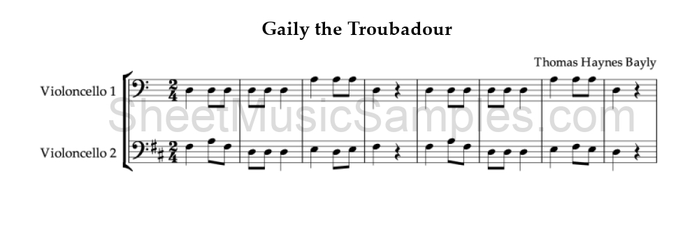 Gaily the Troubadour