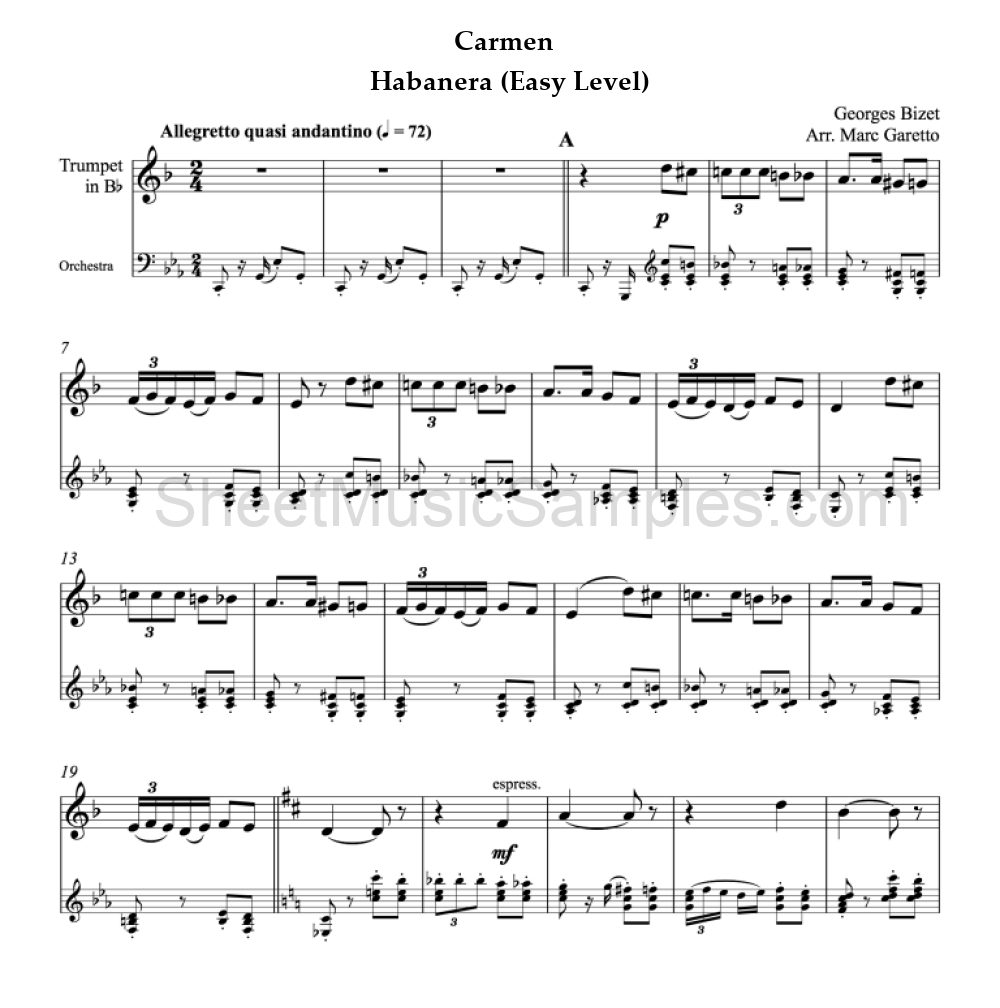 Carmen - Habanera (Easy Level)