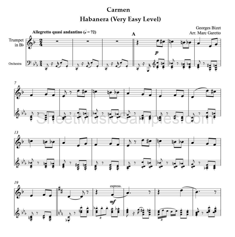 Carmen - Habanera (Very Easy Level)