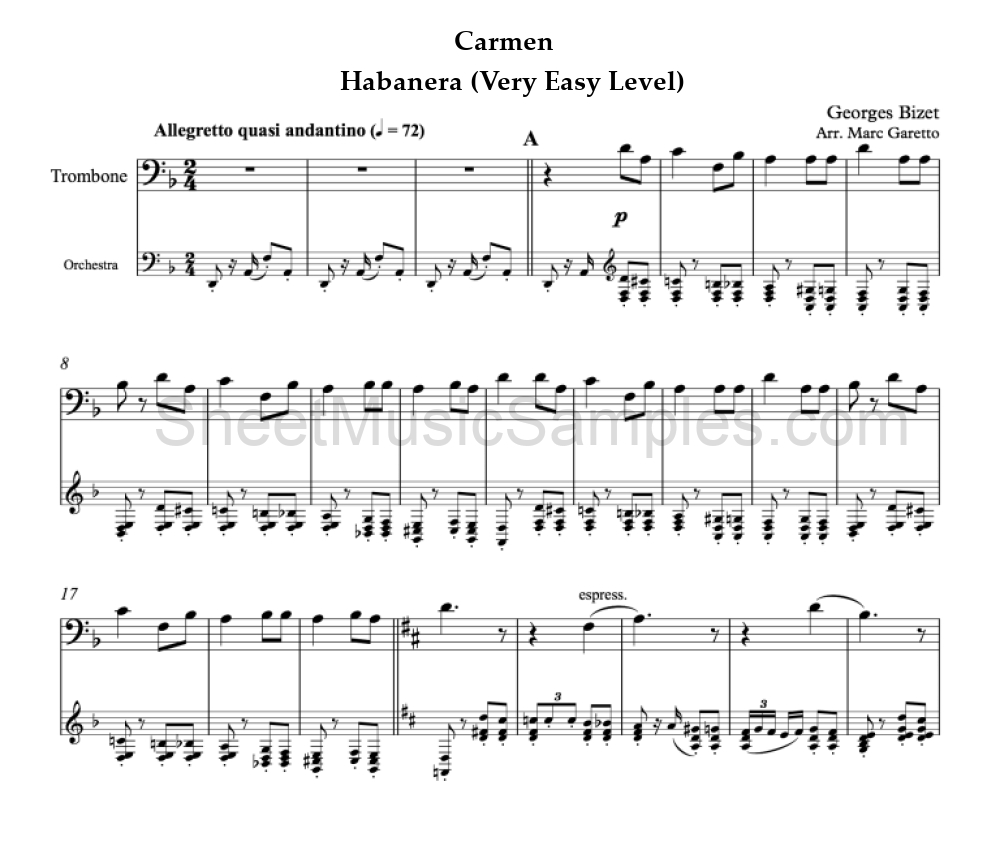 Carmen - Habanera (Very Easy Level)