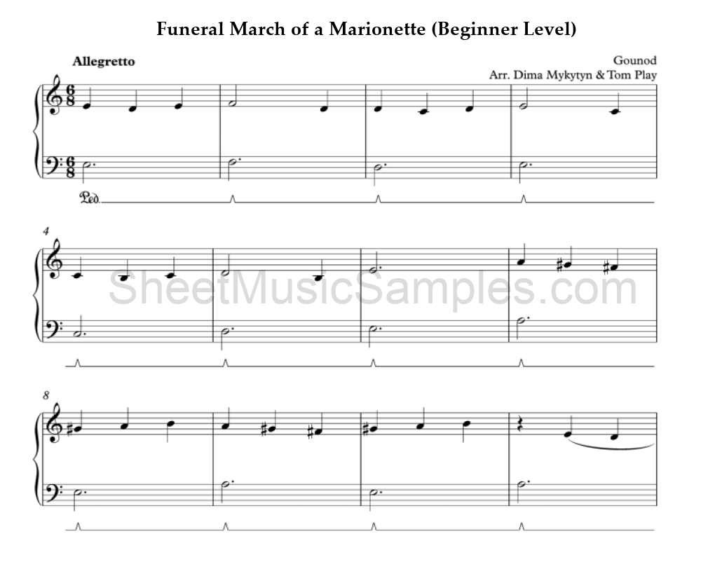 Funeral March of a Marionette (Beginner Level)