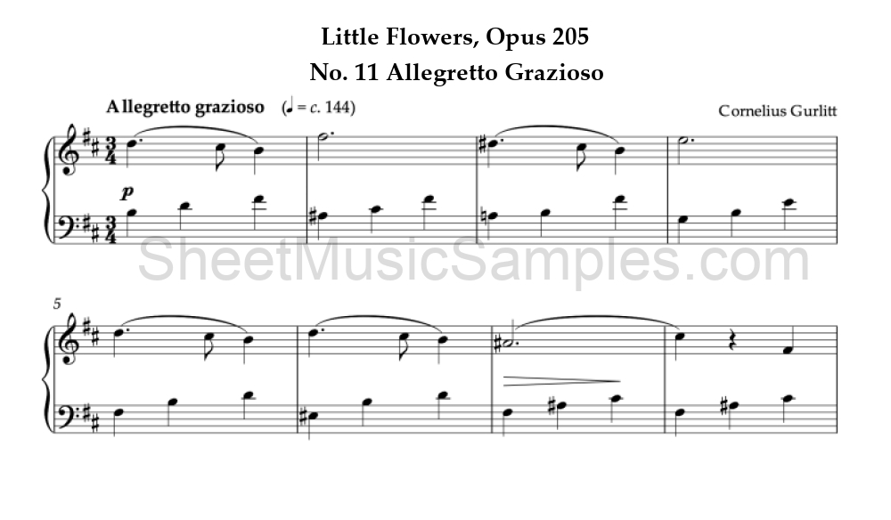 Little Flowers, Opus 205 - No. 11 Allegretto Grazioso