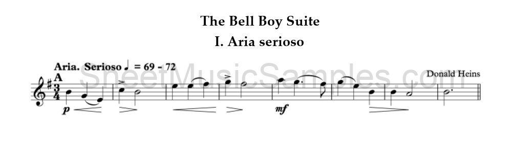 The Bell Boy Suite - I. Aria serioso