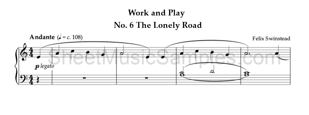 Work and Play - No. 6 The Lonely Road