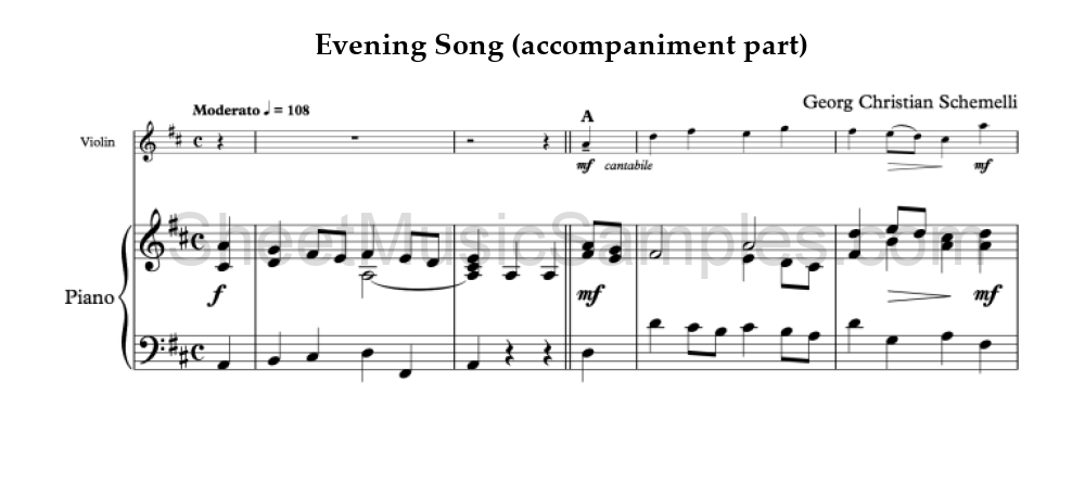 Evening Song (accompaniment part)