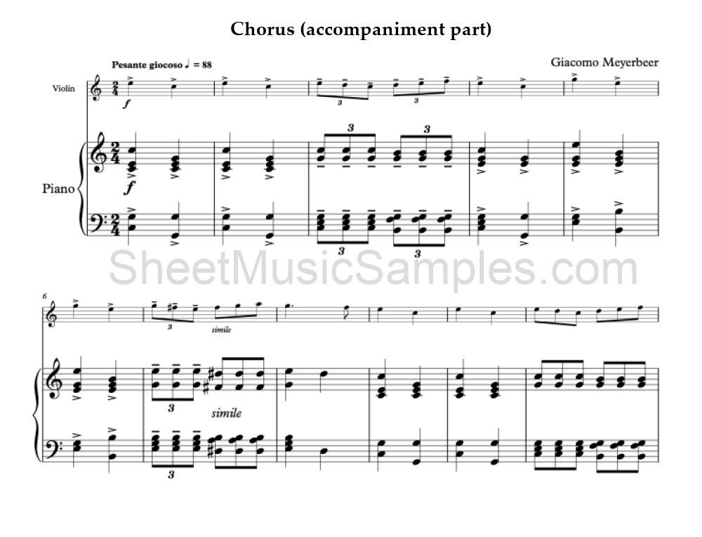 Chorus (accompaniment part)