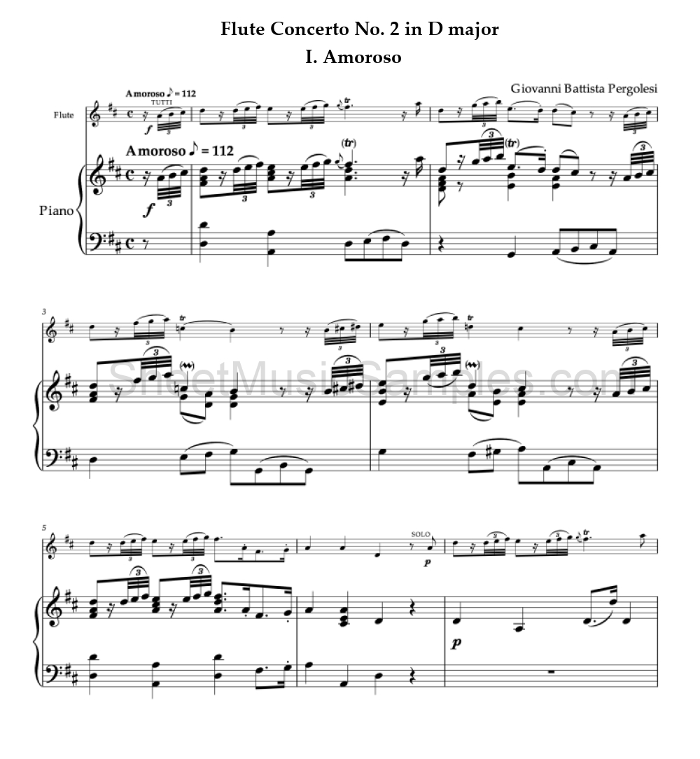 Flute Concerto No. 2 in D major - I. Amoroso