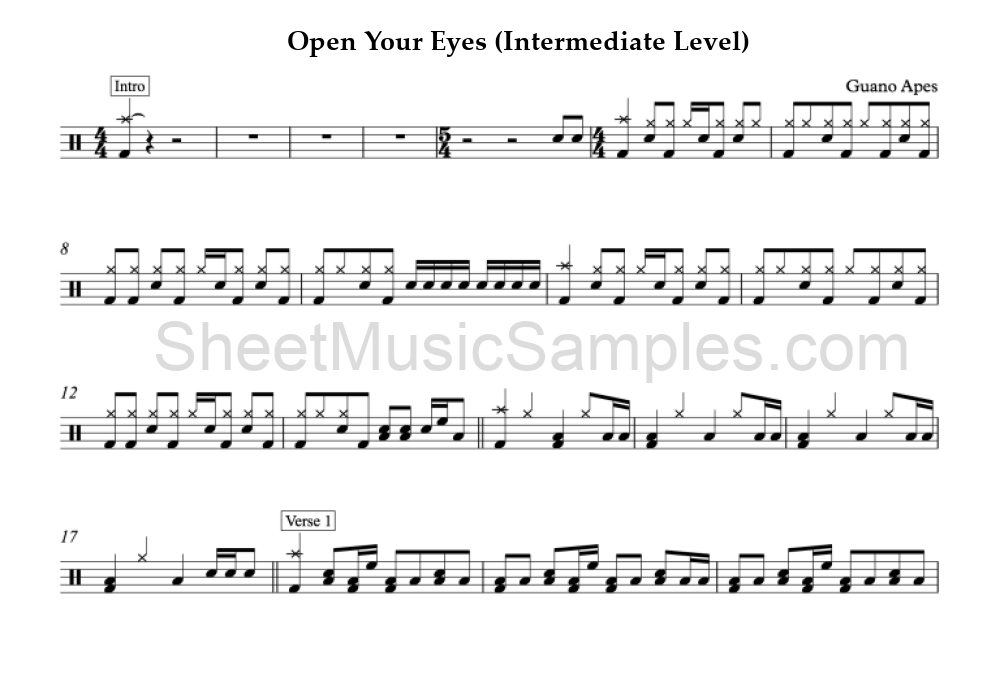 Open Your Eyes (Intermediate Level)