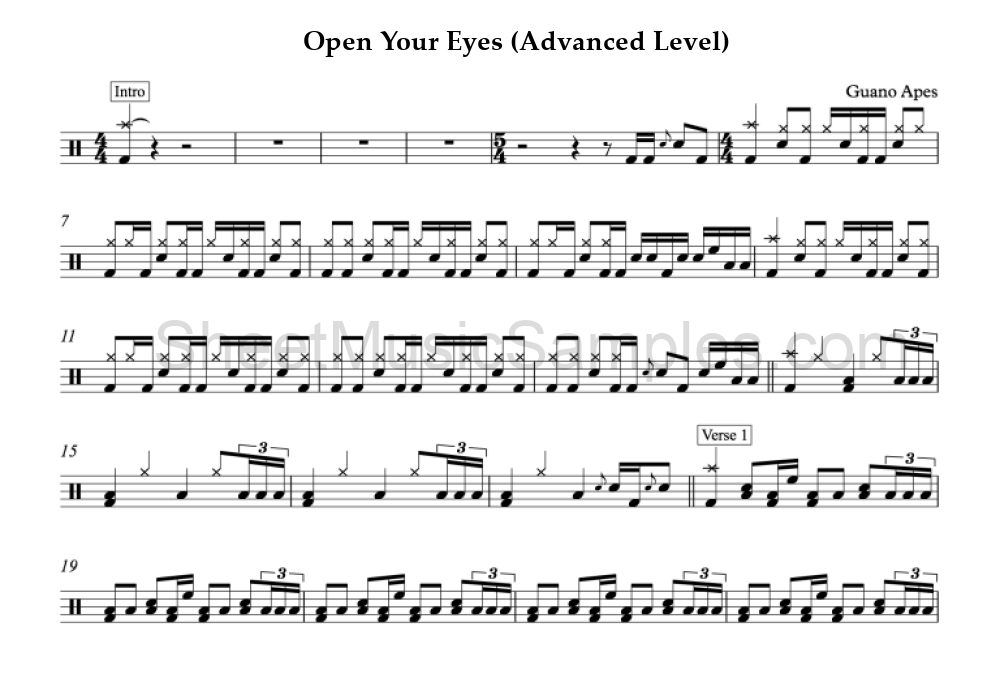 Open Your Eyes (Advanced Level)