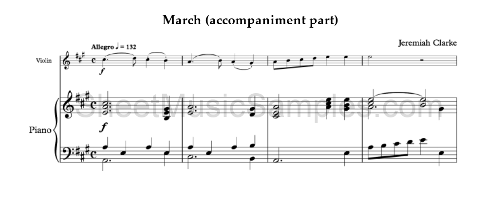 March (accompaniment part)