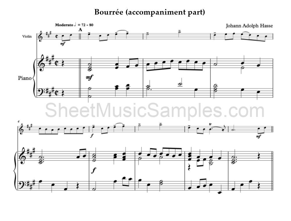 Bourrée (accompaniment part)