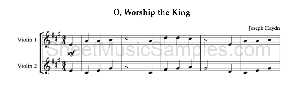 O, Worship the King