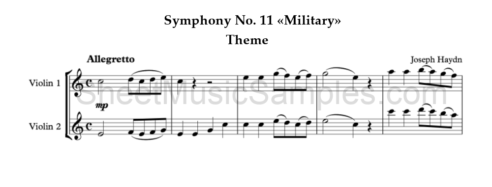 Symphony No. 11 «Military» - Theme