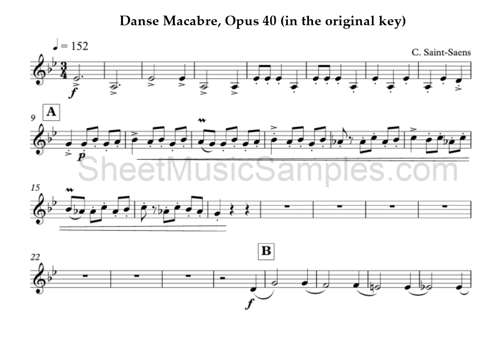 Danse Macabre, Opus 40 (in the original key)