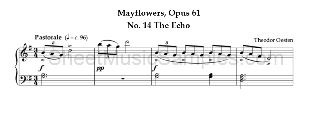 Mayflowers, Opus 61 - No. 14 The Echo