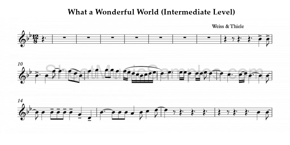 What a Wonderful World (Intermediate Level)