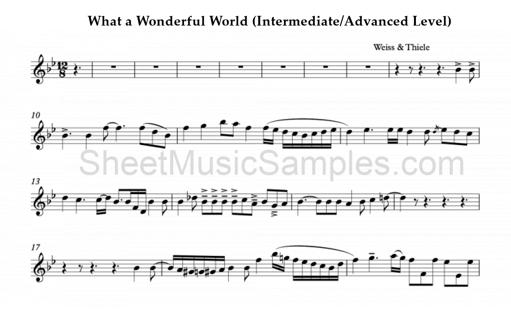 What a Wonderful World (Intermediate/Advanced Level)