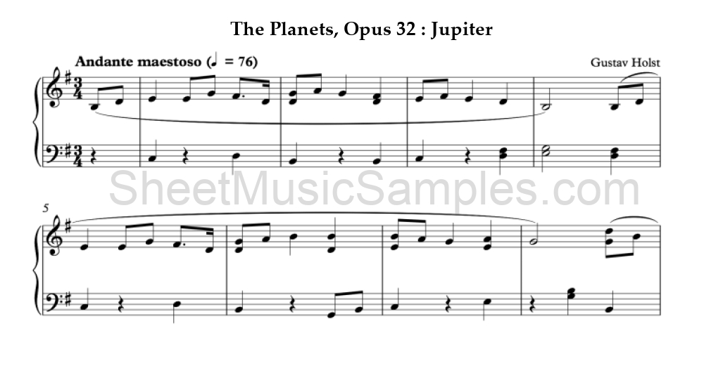 The Planets, Opus 32 : Jupiter